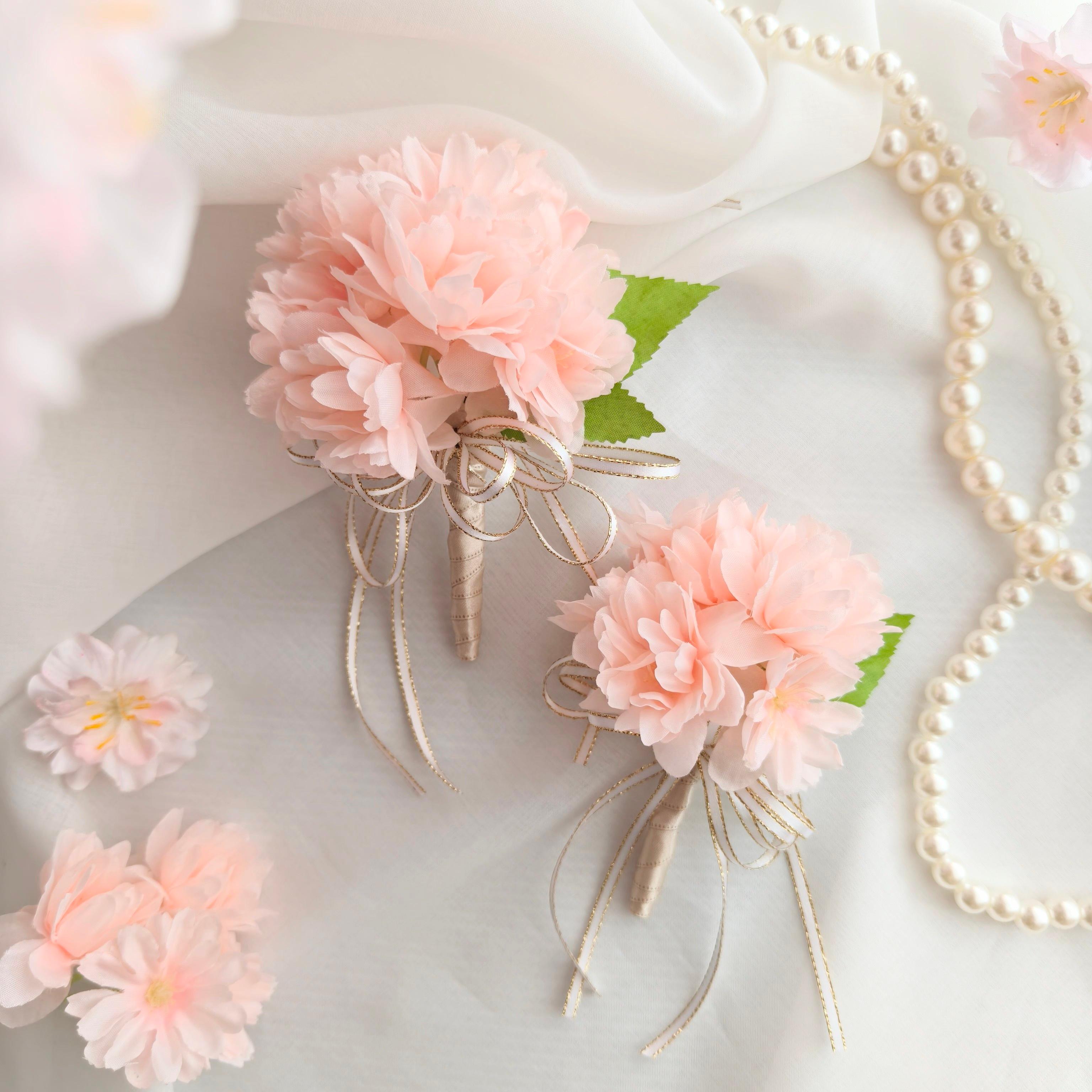 満開桜のコサージュ　親子コサージュ 入学式 入学式 卒業式 大人フォーマル シンプル 春2026